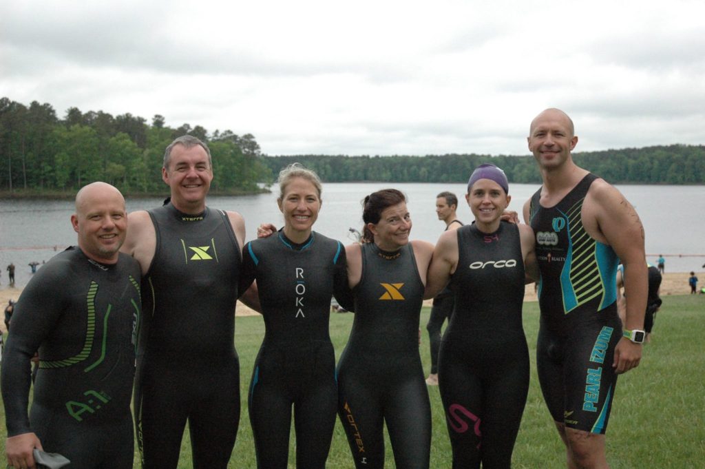 Part of the team racing (this wasn't everyone) #oakcitytri
